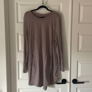 Athleta Flora Mauve Balance Sweatshirt Dress XL